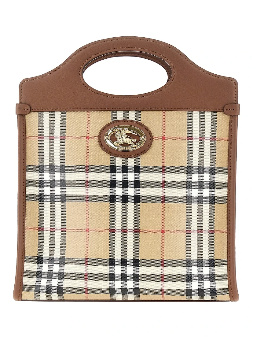 Coated Check canvas mini 'Pocket' bag