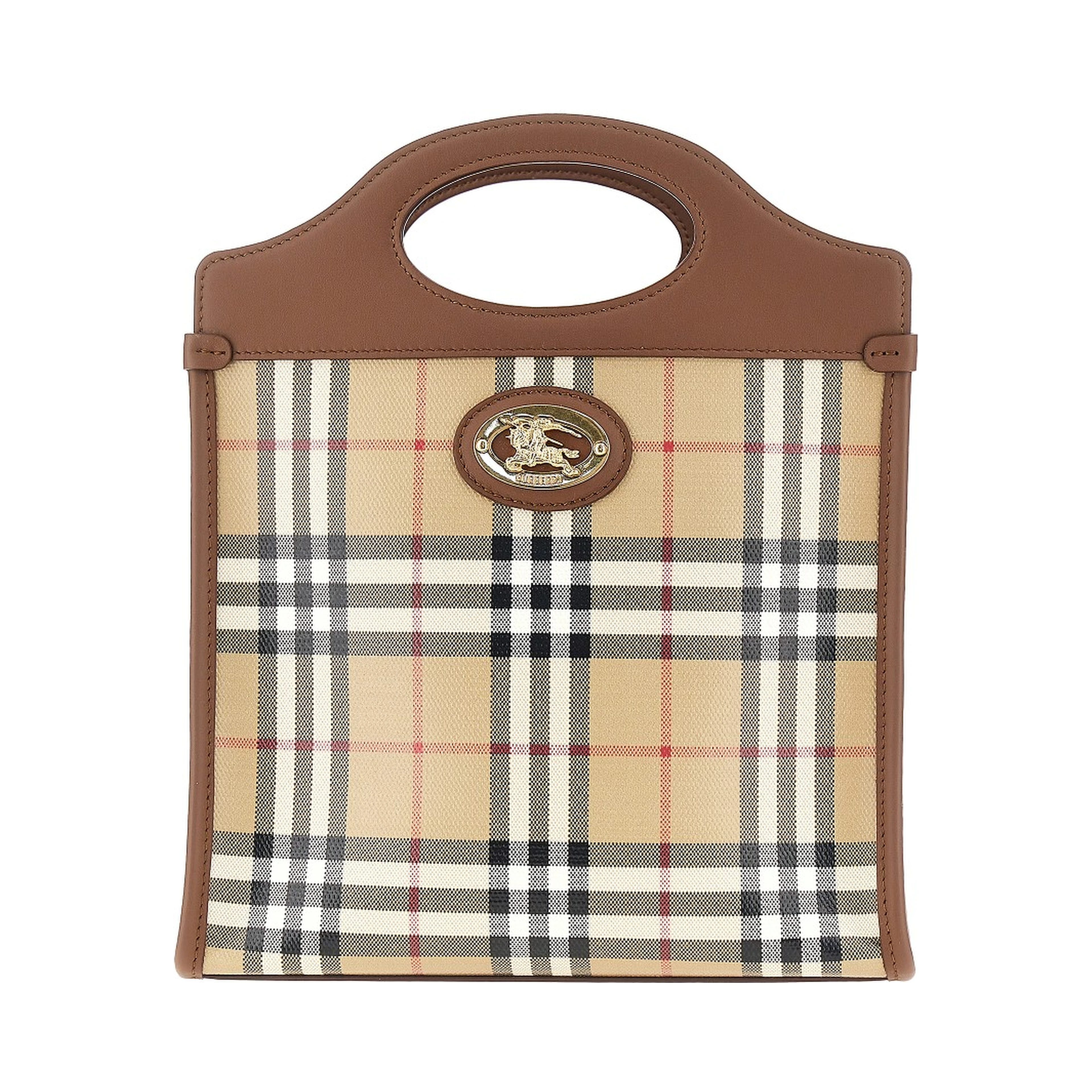 Coated Check canvas mini 'Pocket' bag