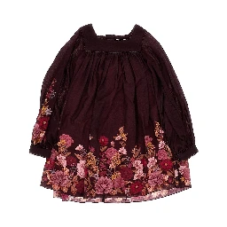 Floral light wool mini dress