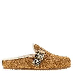 Check suede leather 'Urchin' clogs