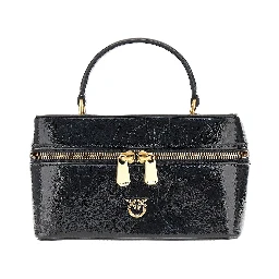 Shiny leather mini vanity case