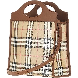Coated Check canvas mini 'Pocket' bag