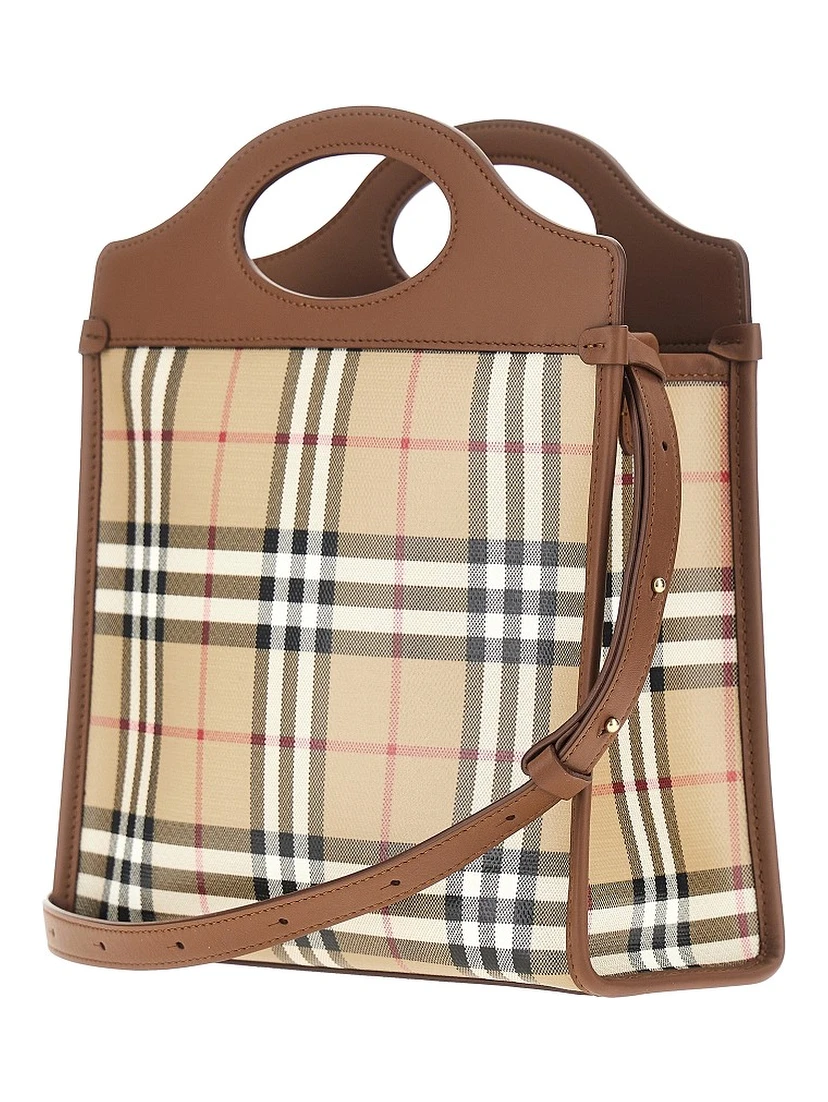 Coated Check canvas mini 'Pocket' bag