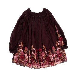 Floral light wool mini dress