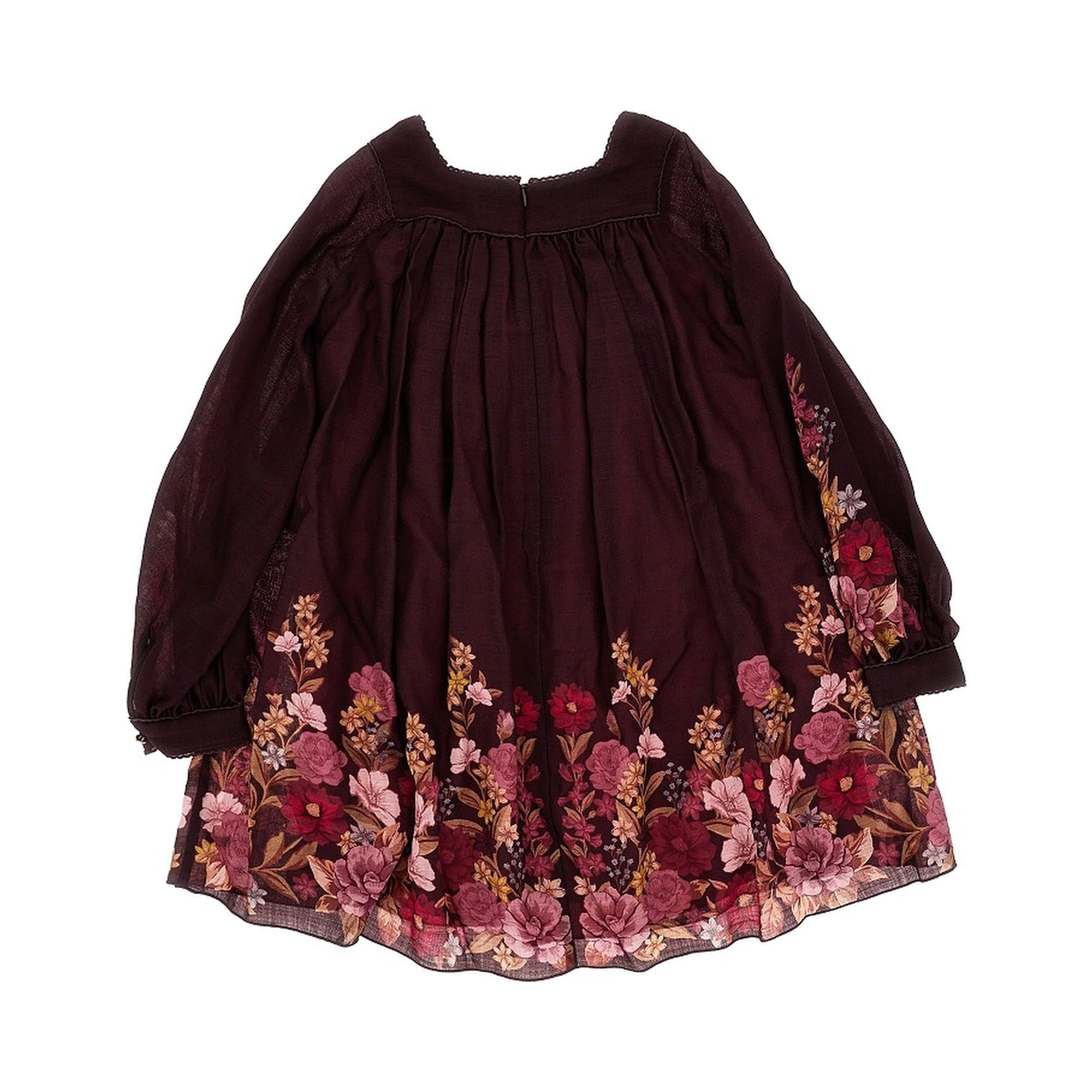 Floral light wool mini dress