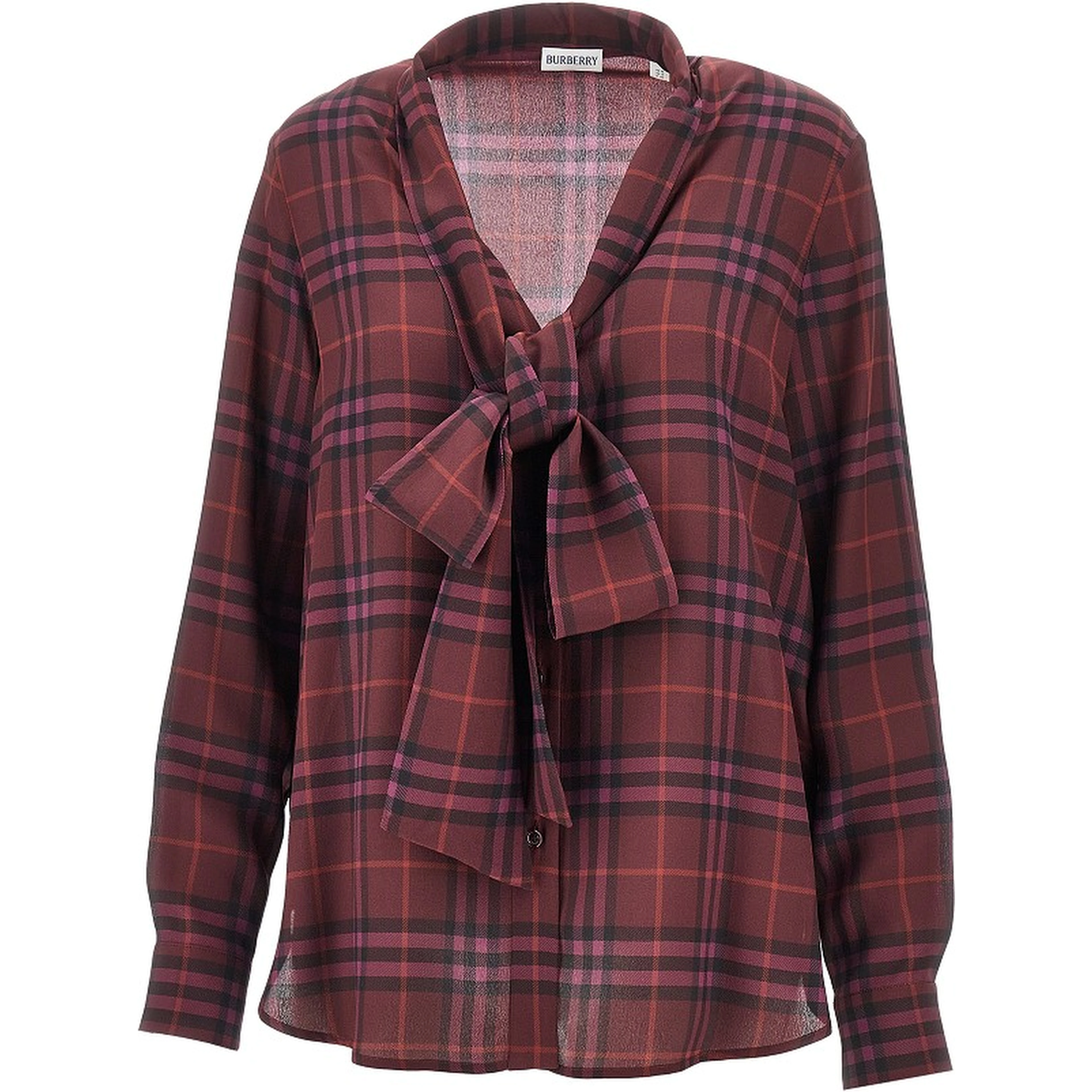 Check silk shirt