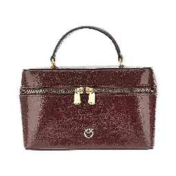 Shiny leather vanity case