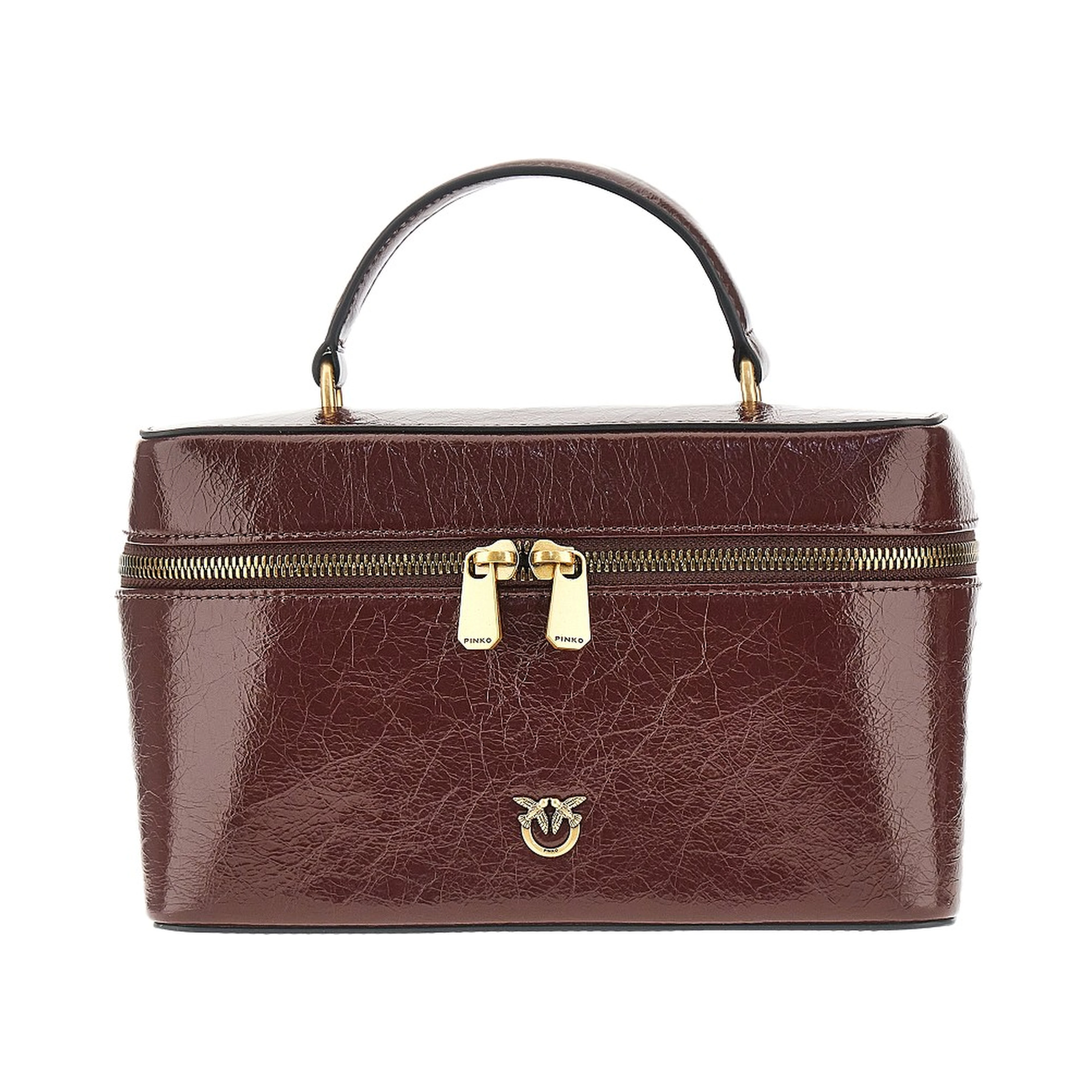 Shiny leather vanity case