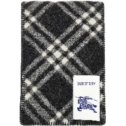 Check wool scarf