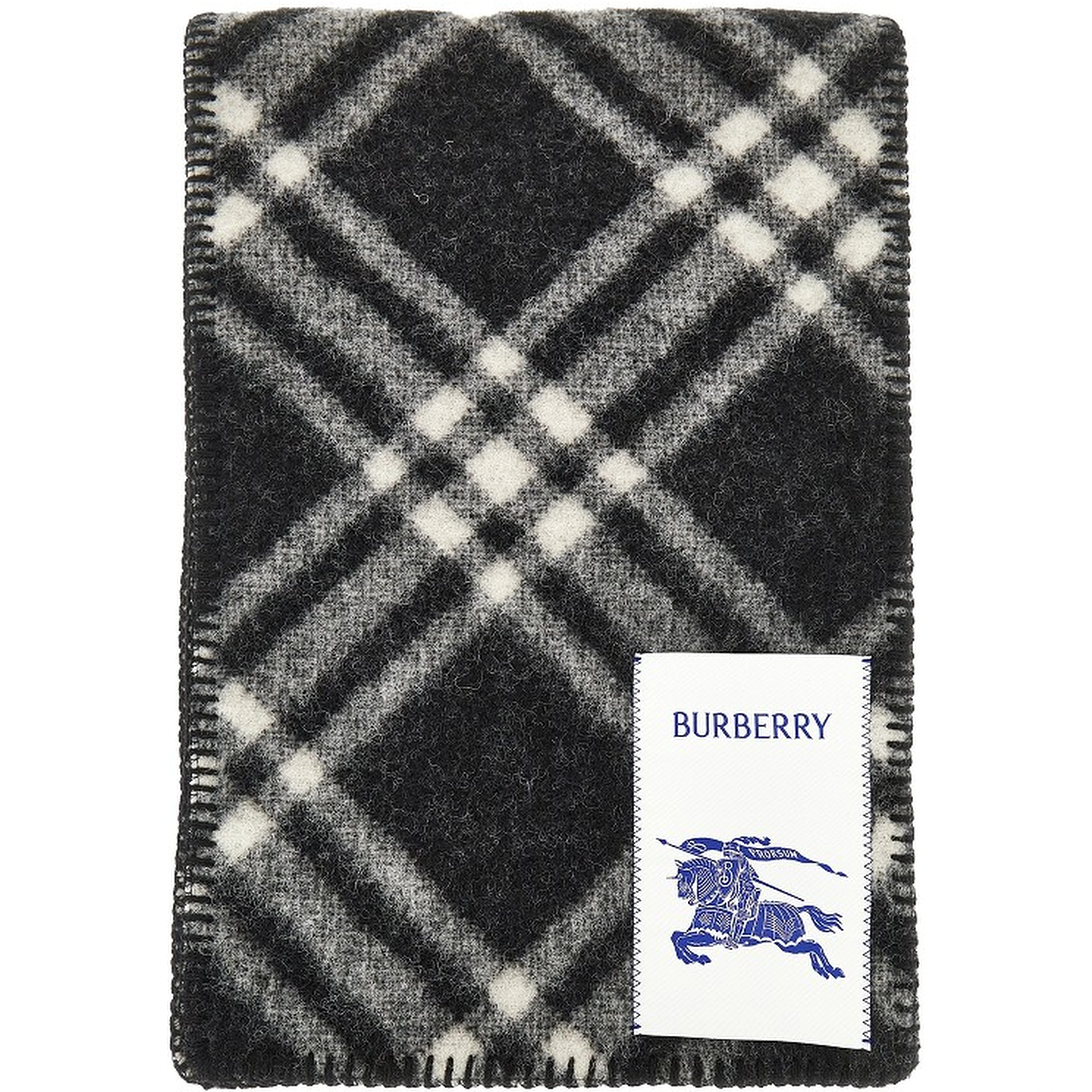 Check wool scarf