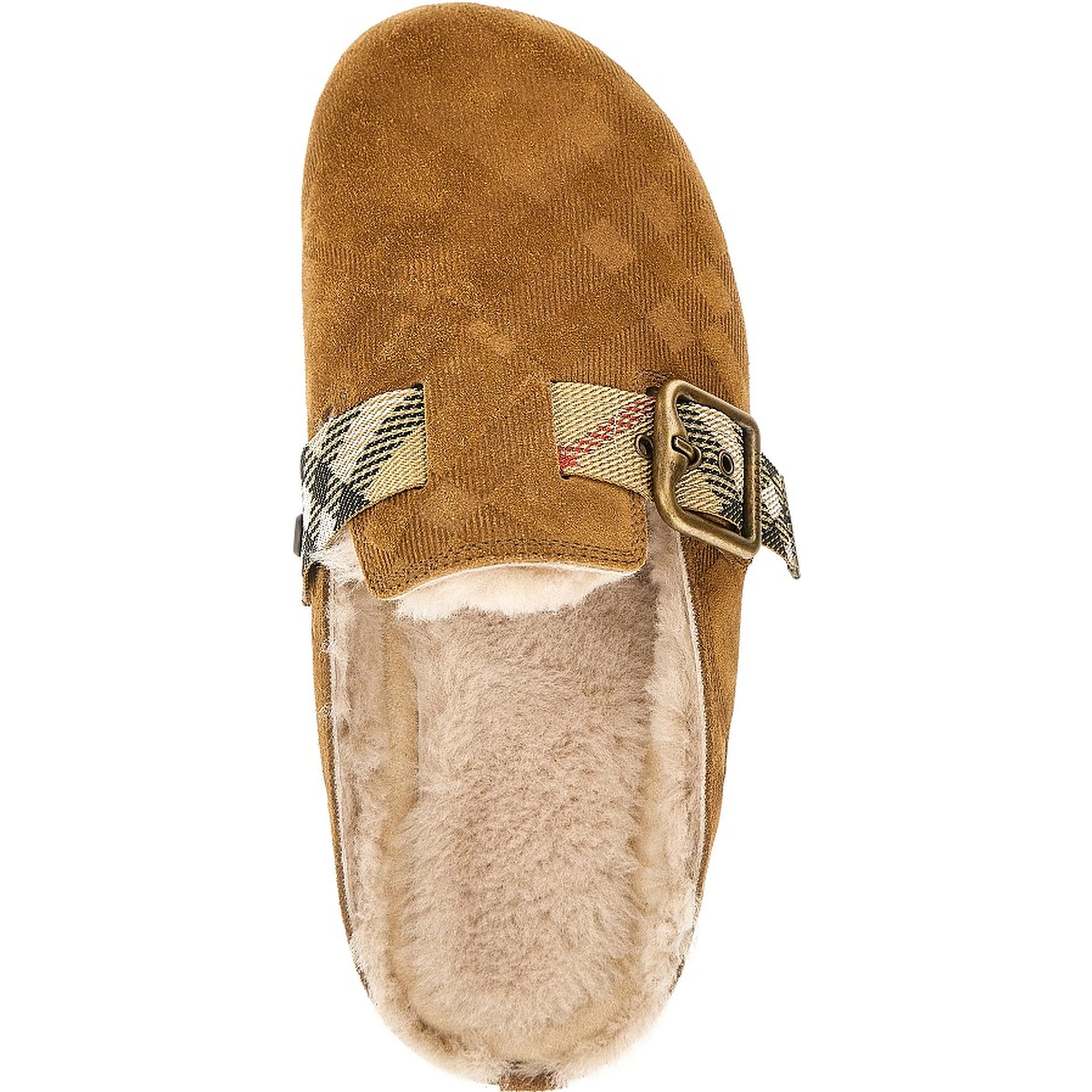 Check suede leather 'Urchin' clogs