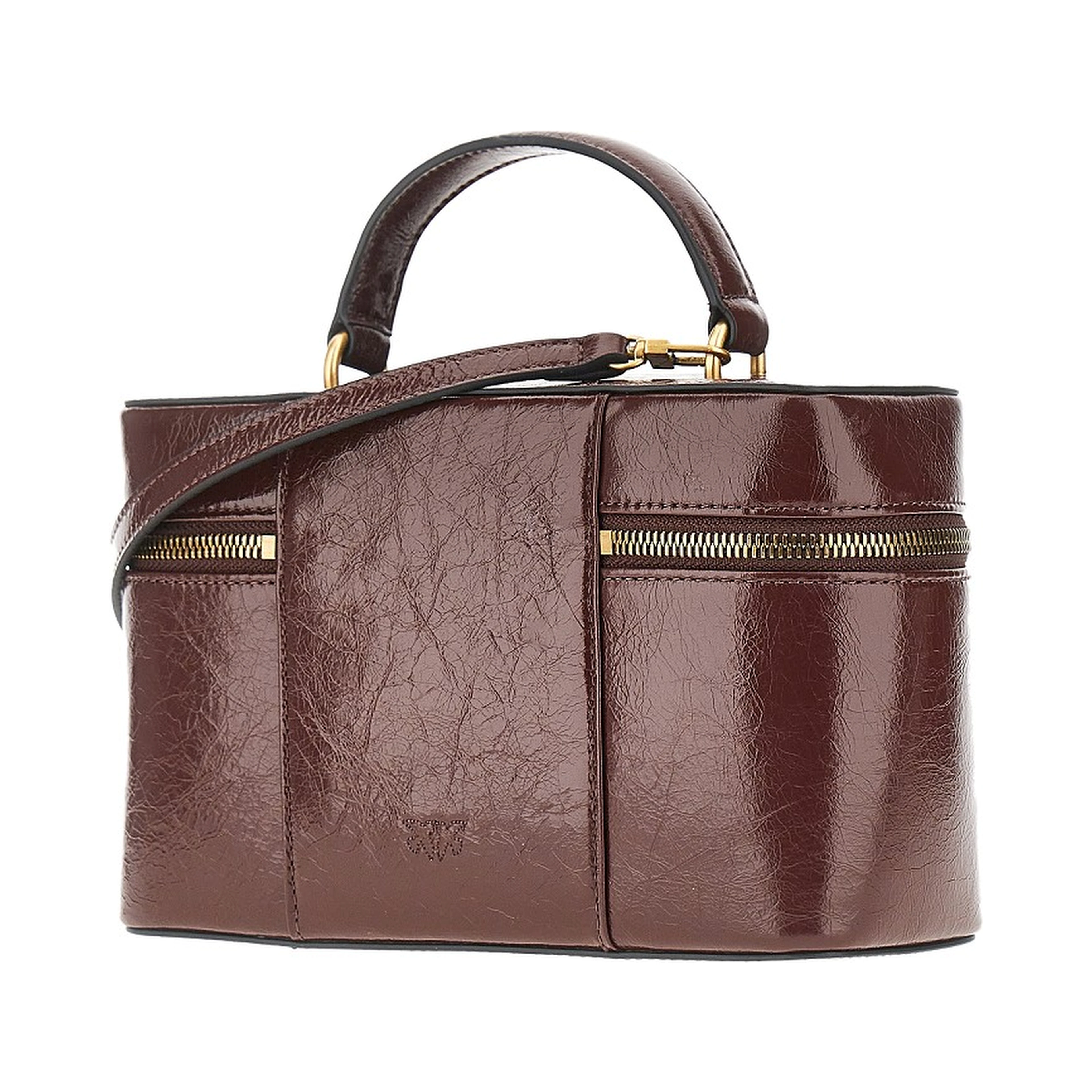 Shiny leather vanity case