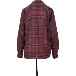 Check silk shirt