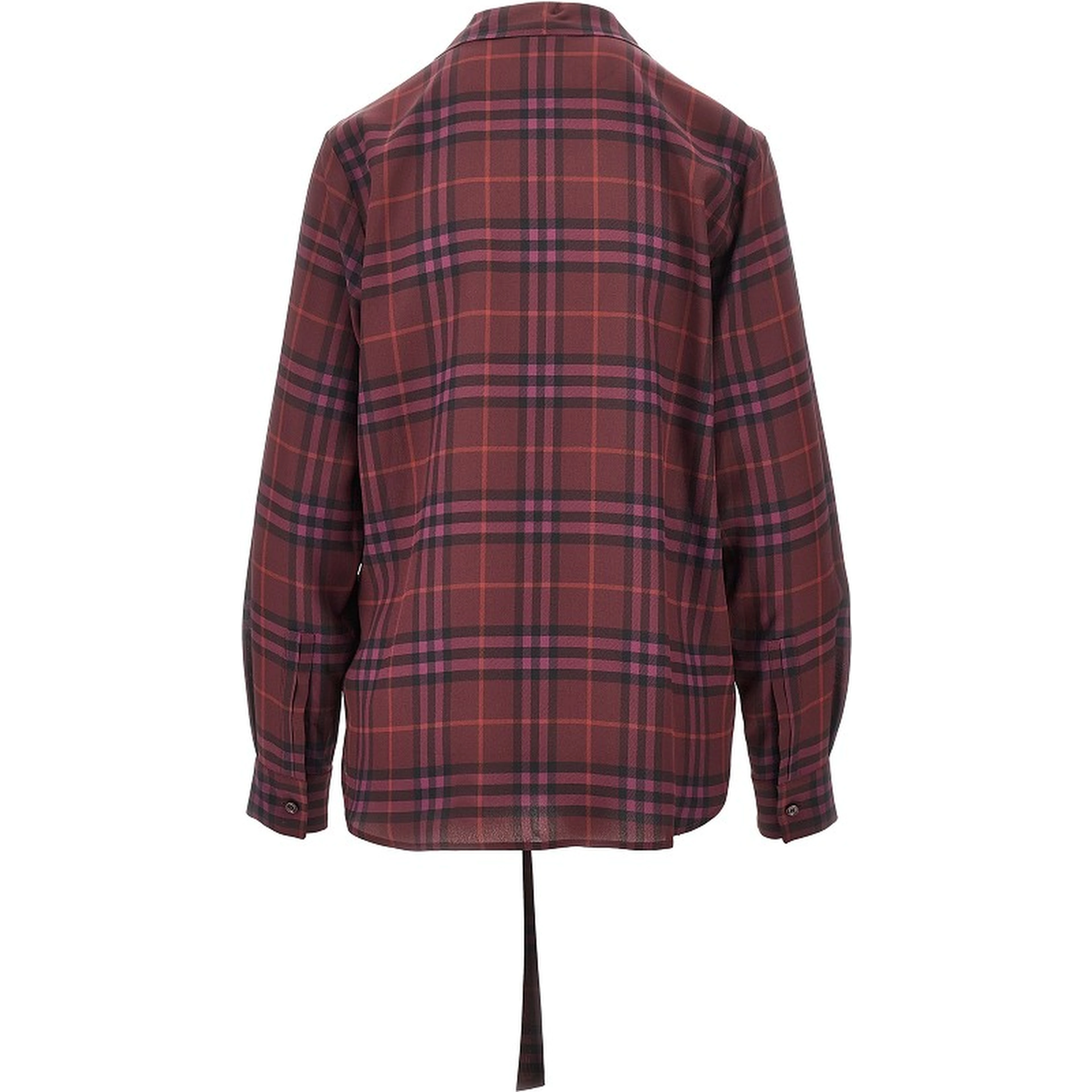 Check silk shirt