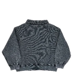 Washed jersey polo sweatshirt