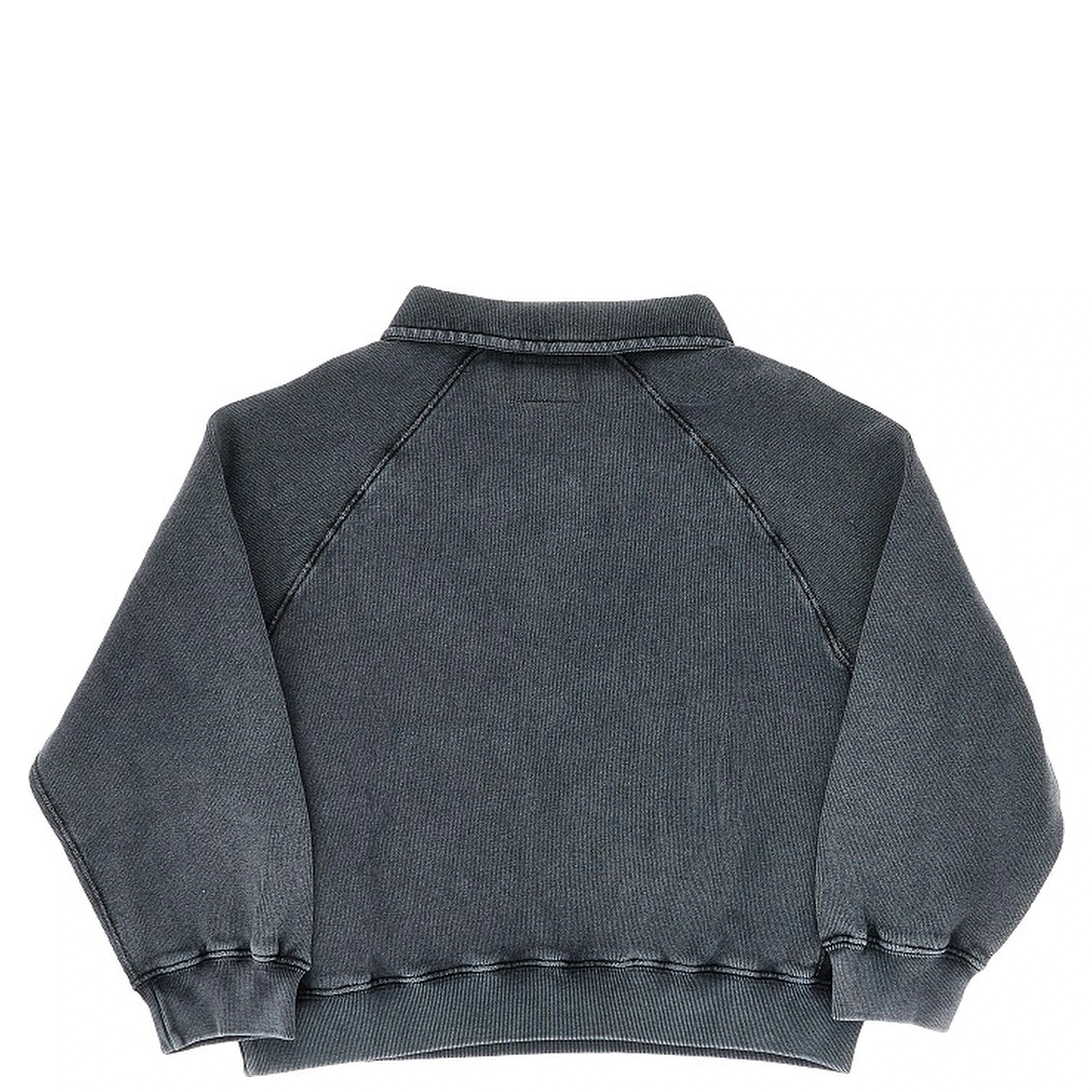 Washed jersey polo sweatshirt