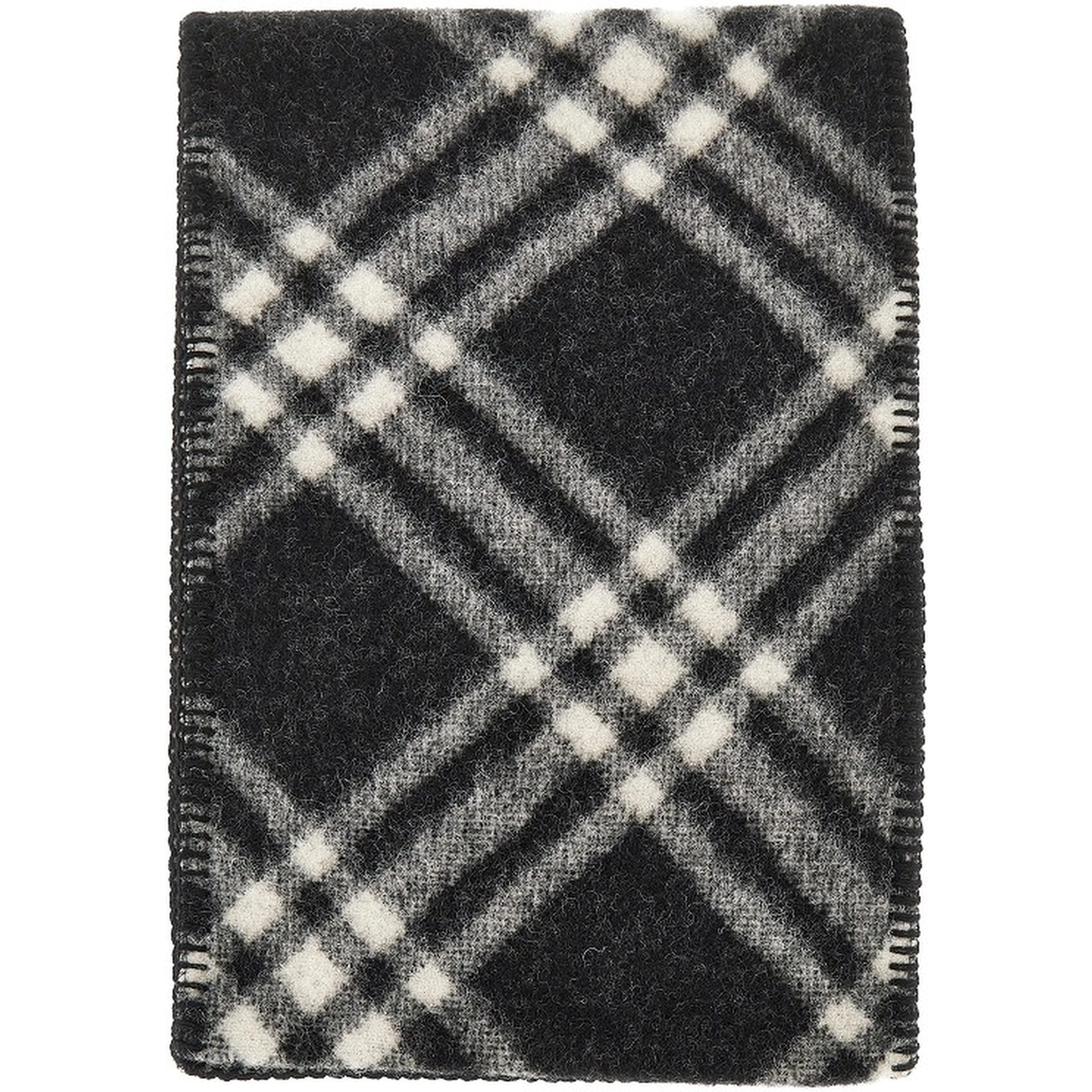 Check wool scarf