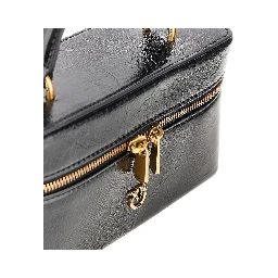 Shiny leather mini vanity case