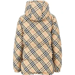 Check nylon down jacket