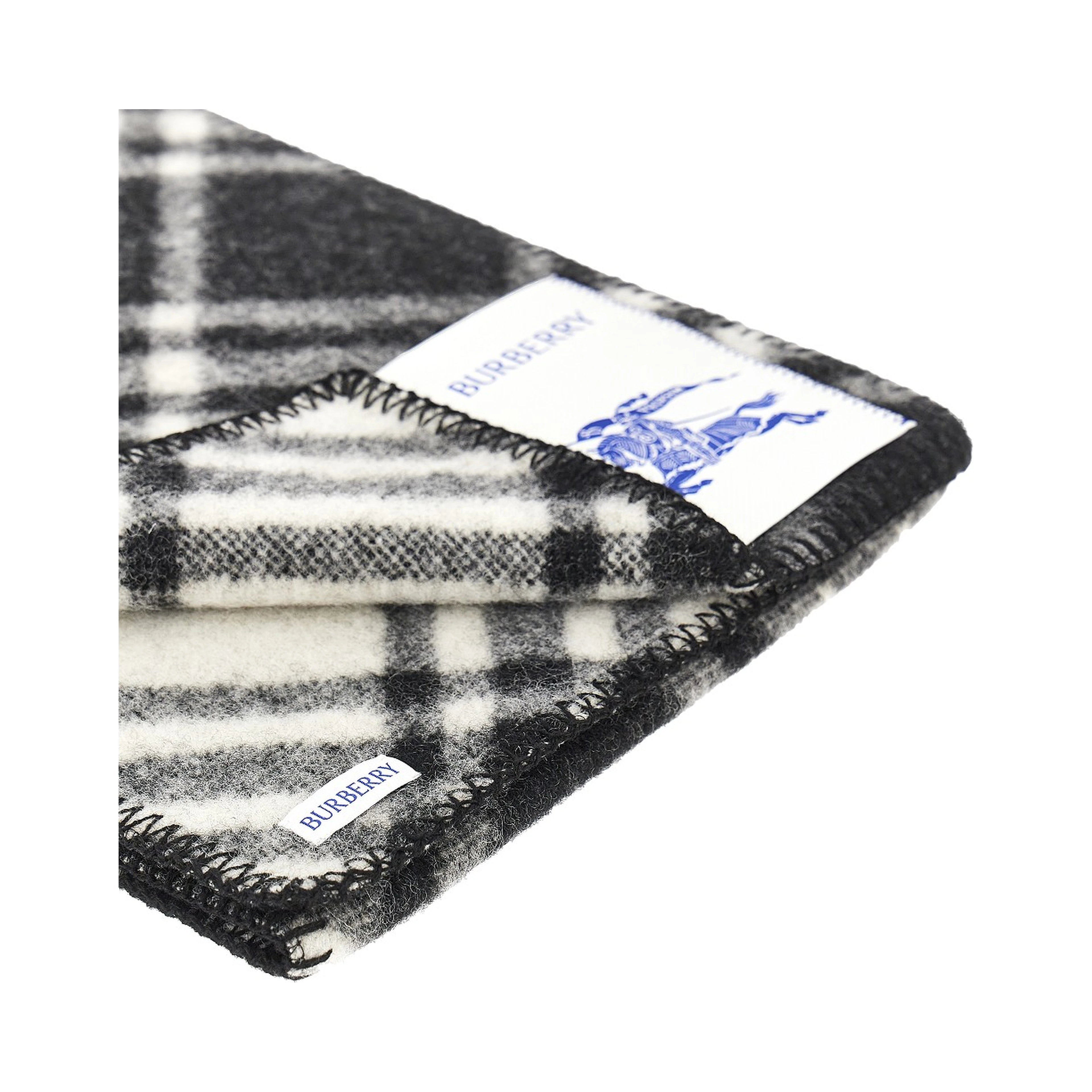 Check wool scarf