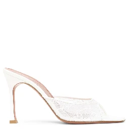 Amina Muaddi Alexa Lace 95 Slippers