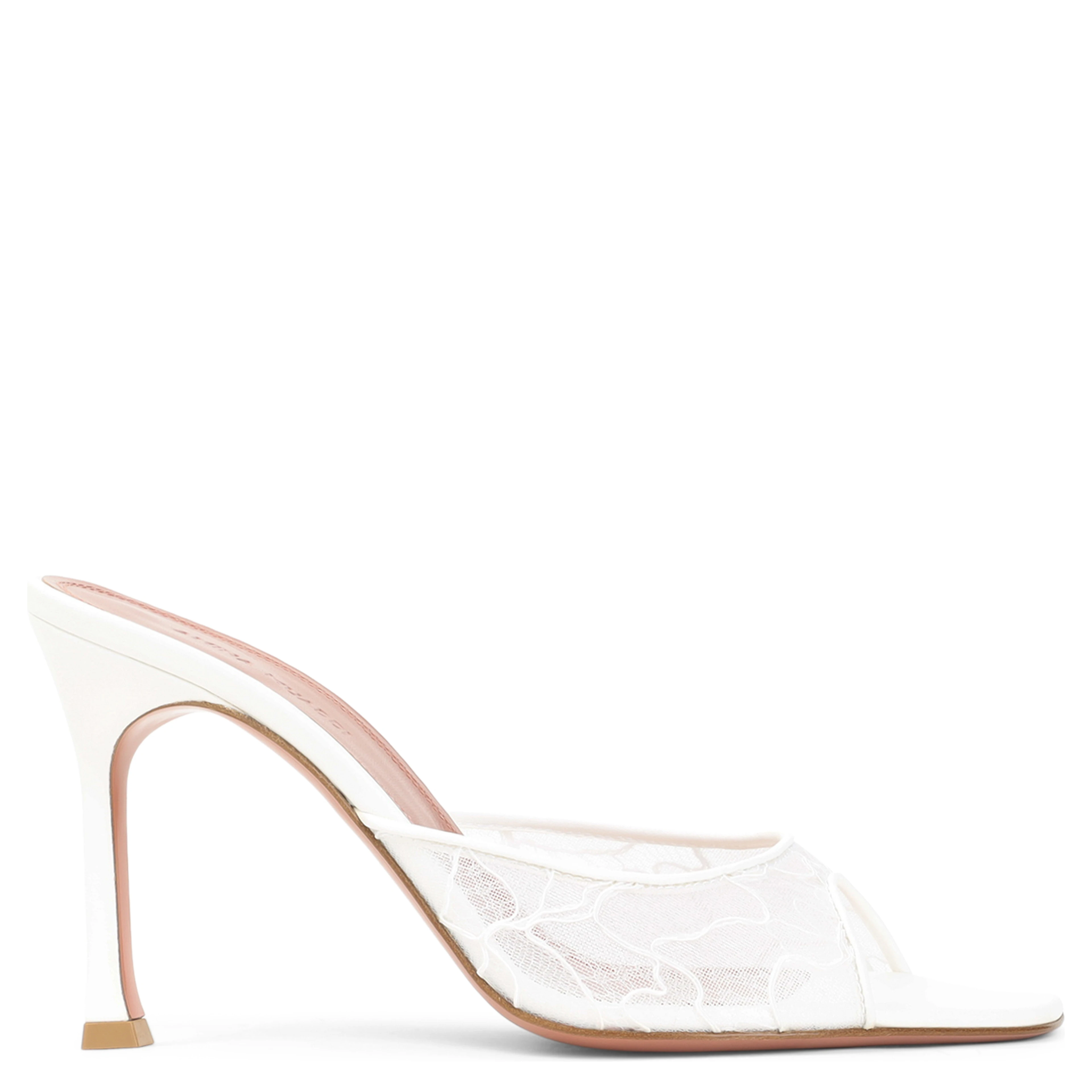Amina Muaddi Alexa Lace 95 Slippers