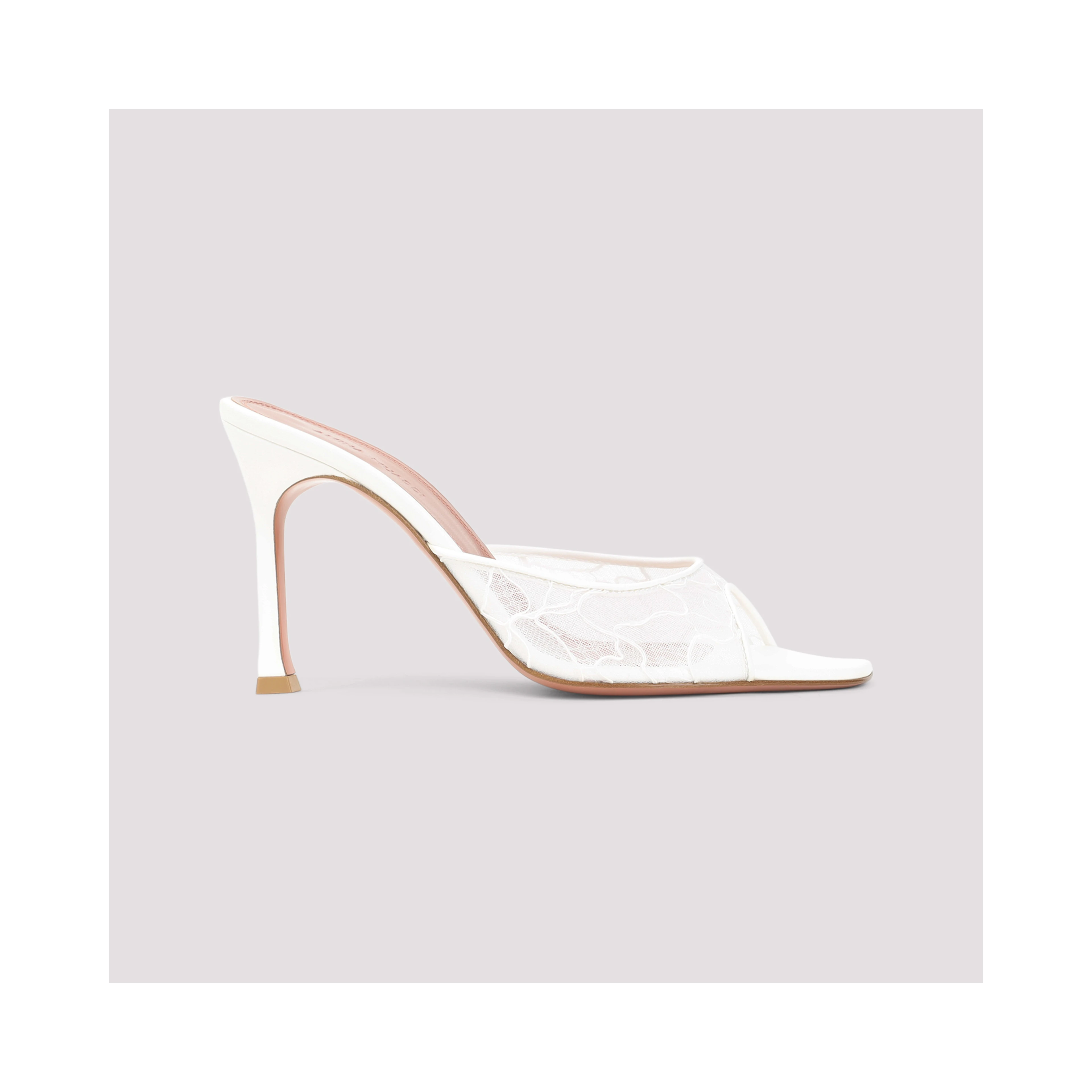 Amina Muaddi Alexa Lace 95 Slippers