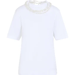 Carven Pearl Necklace T-shirt