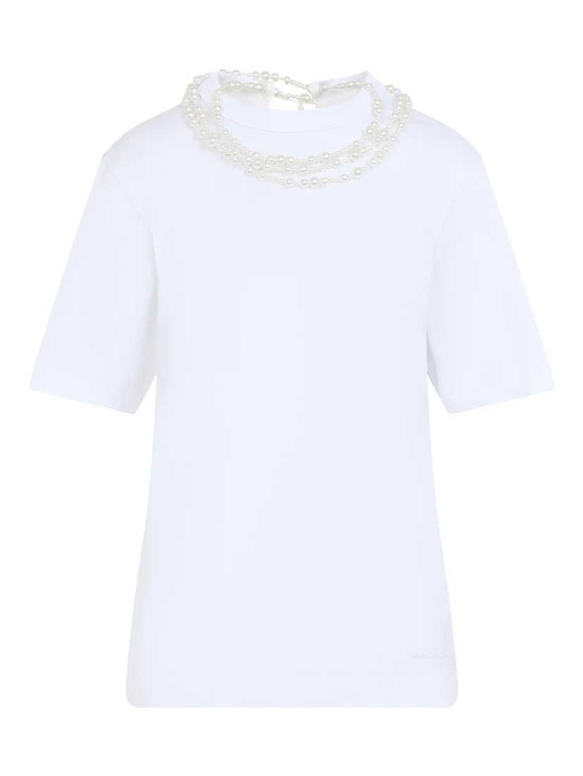 Carven Pearl Necklace T-shirt