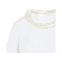 Carven Pearl Necklace T-shirt