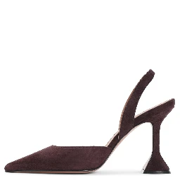 Amina Muaddi Holli Suede Slingback
