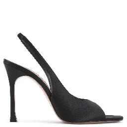 Amina Muaddi Alexa 105 Satin Slinback