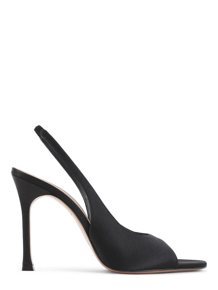 Amina Muaddi Alexa 105 Satin Slinback