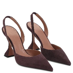 Amina Muaddi Holli Suede Slingback