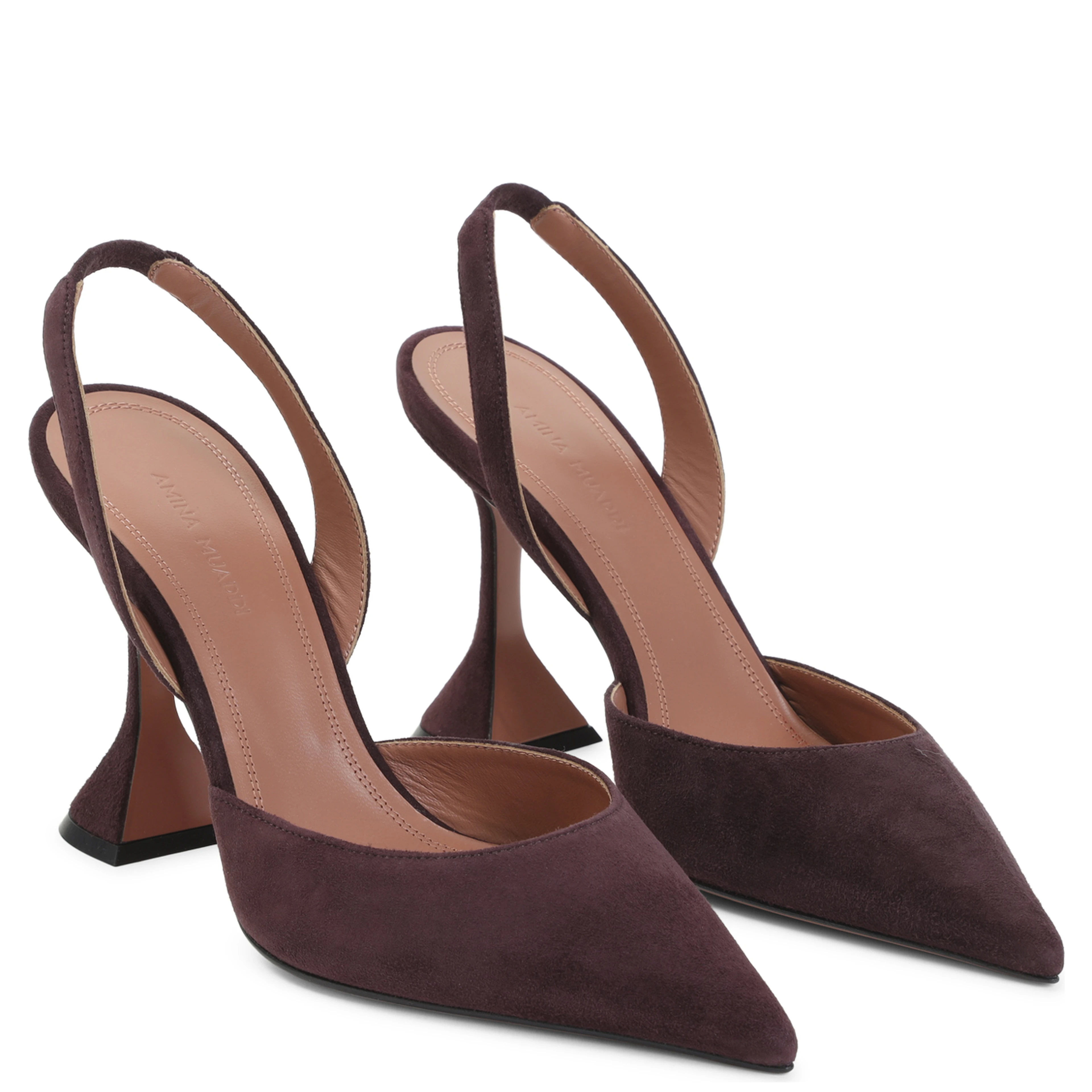Amina Muaddi Holli Suede Slingback
