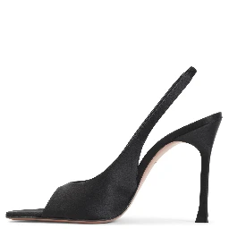 Amina Muaddi Alexa 105 Satin Slinback