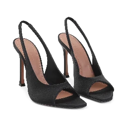 Amina Muaddi Alexa 105 Satin Slinback