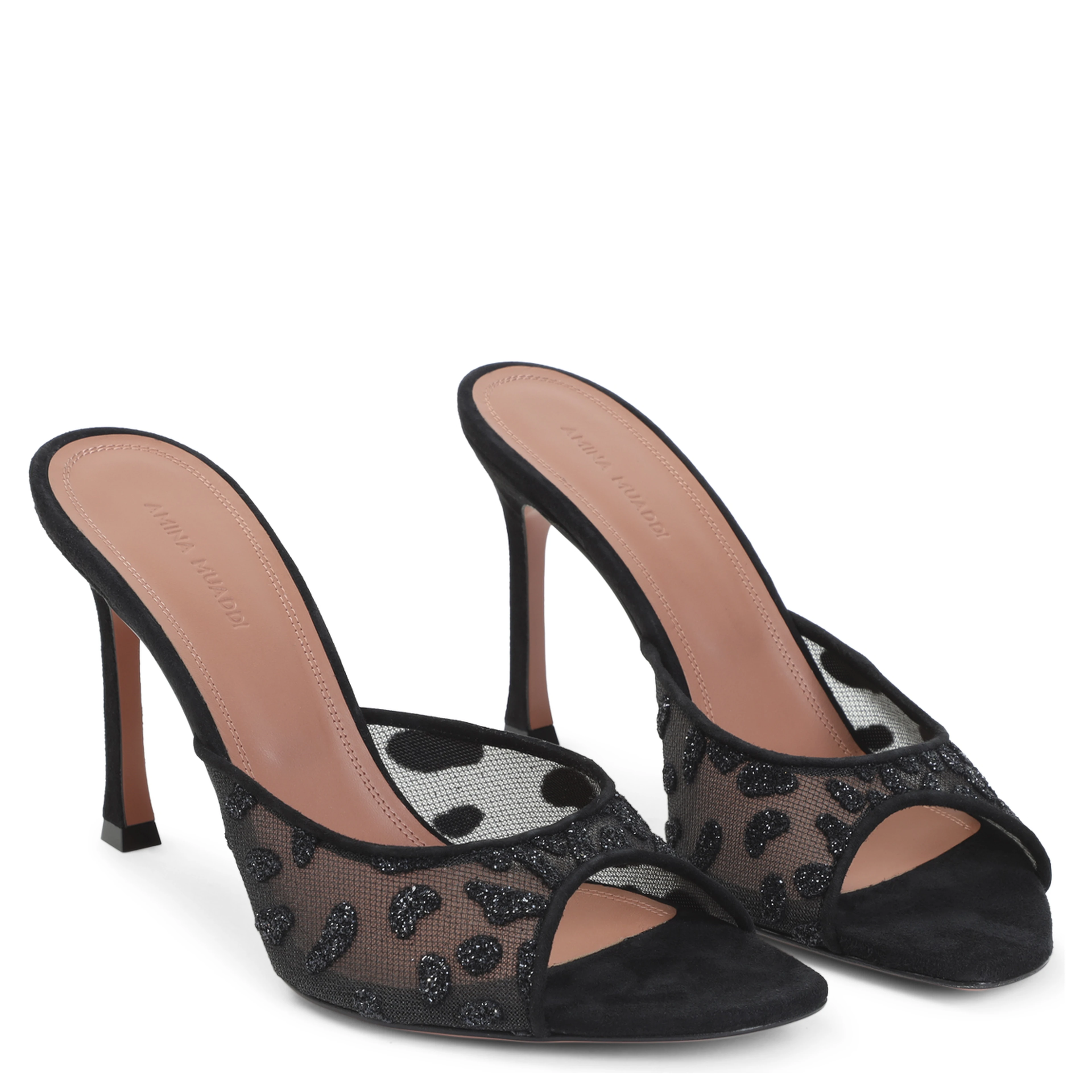 Amina Muaddi Alexa Mesh Slipper