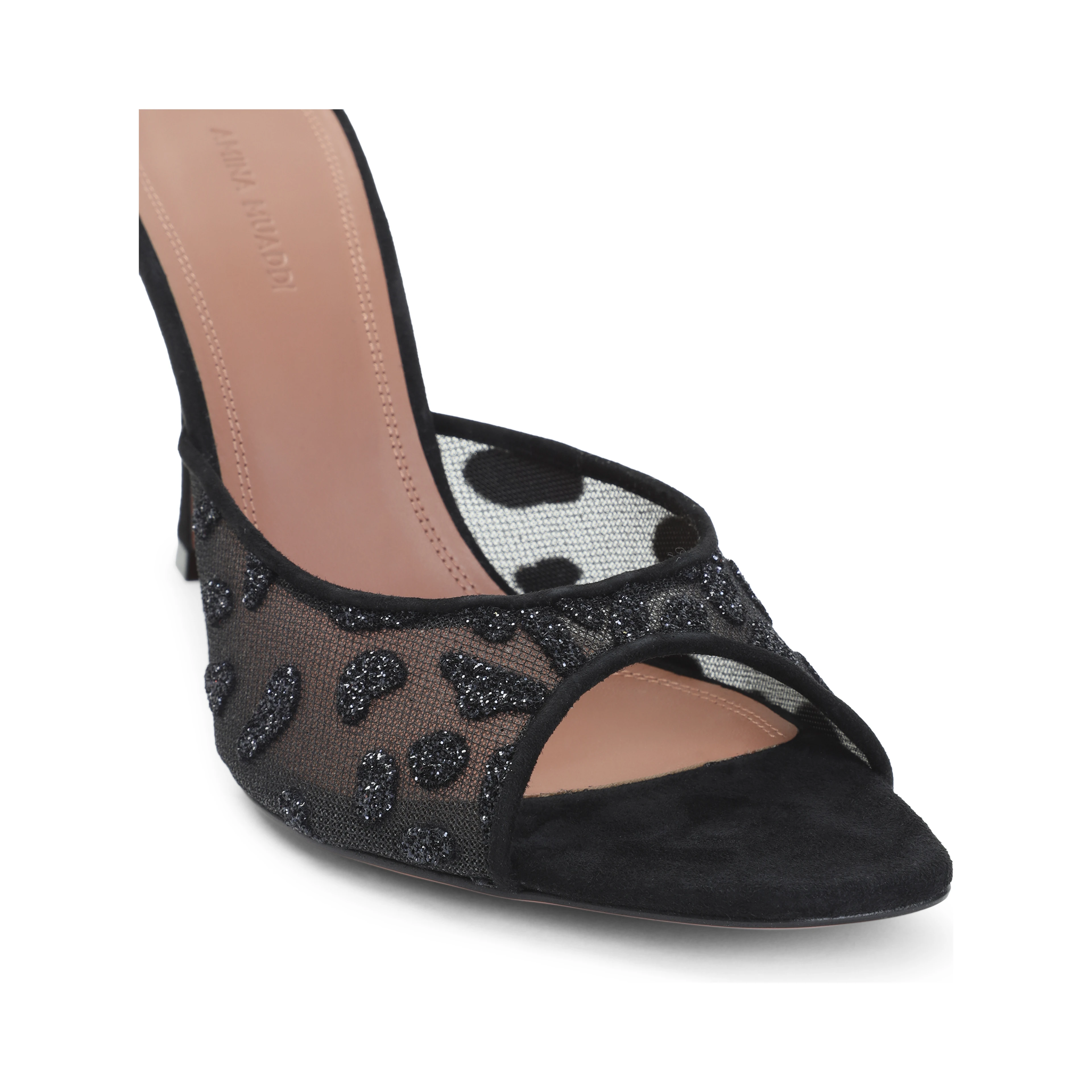 Amina Muaddi Alexa Mesh Slipper