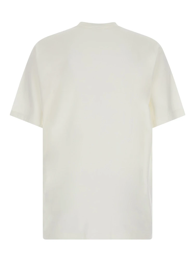 White T-Shirt LOGO FAKE with Logo Print on the Front in Cotton for Women alternative