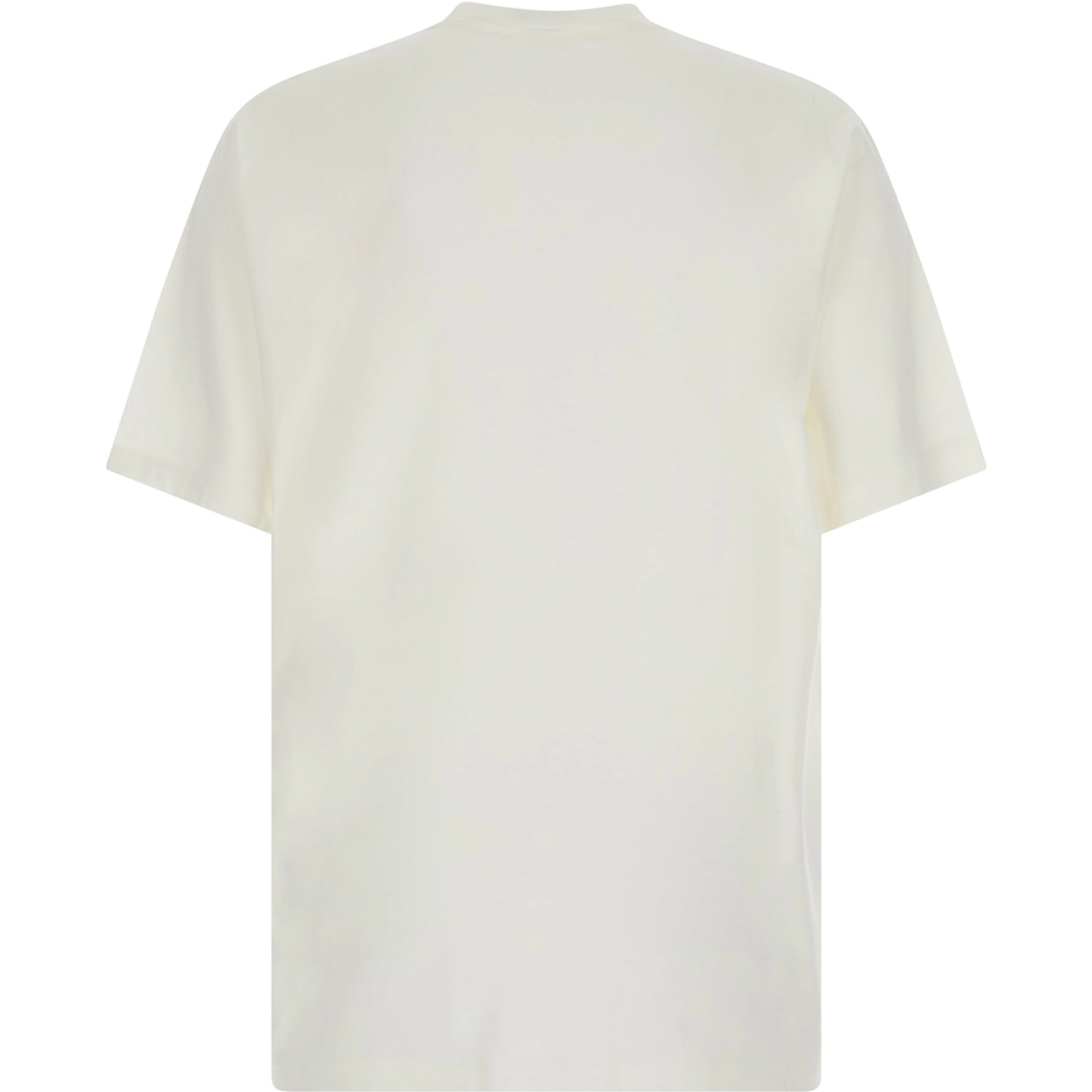 White T-Shirt LOGO FAKE with Logo Print on the Front in Cotton for Women