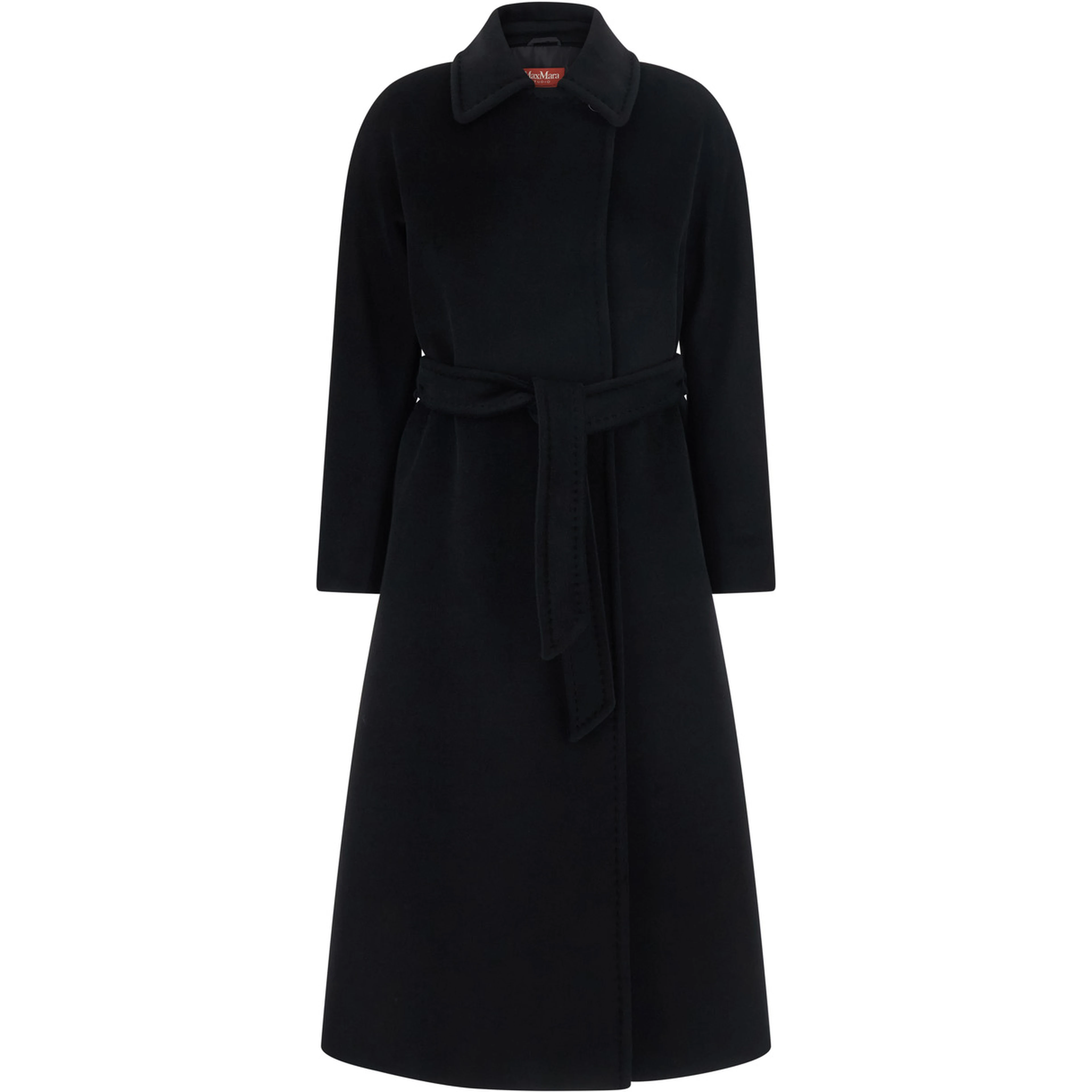 Coat with elegant detail and high-quality fabric, black, woman