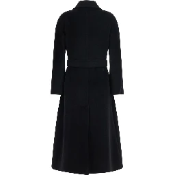 Coat with elegant detail and high-quality fabric, black, woman