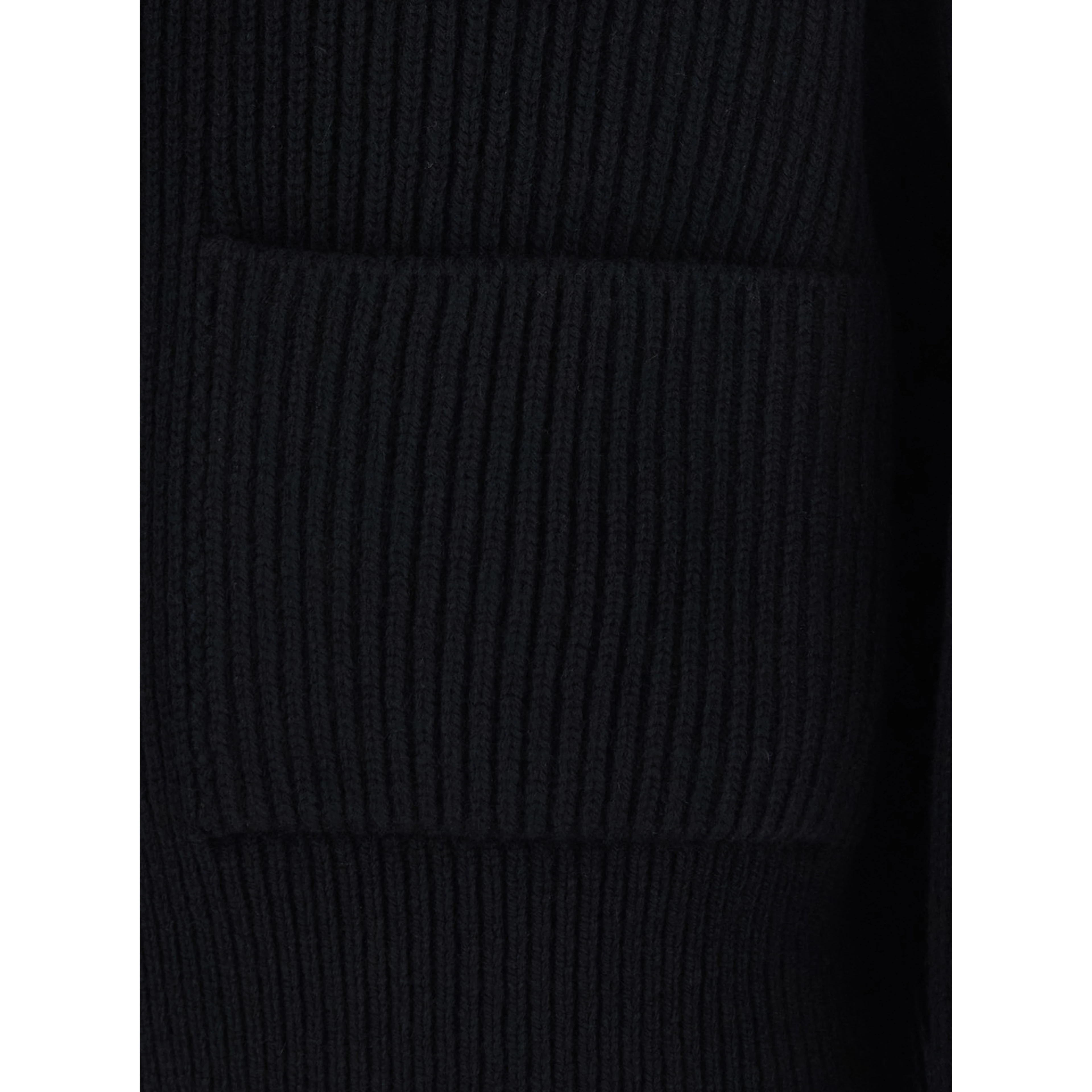 Black cashmere wool V-neck trucker jumper for women