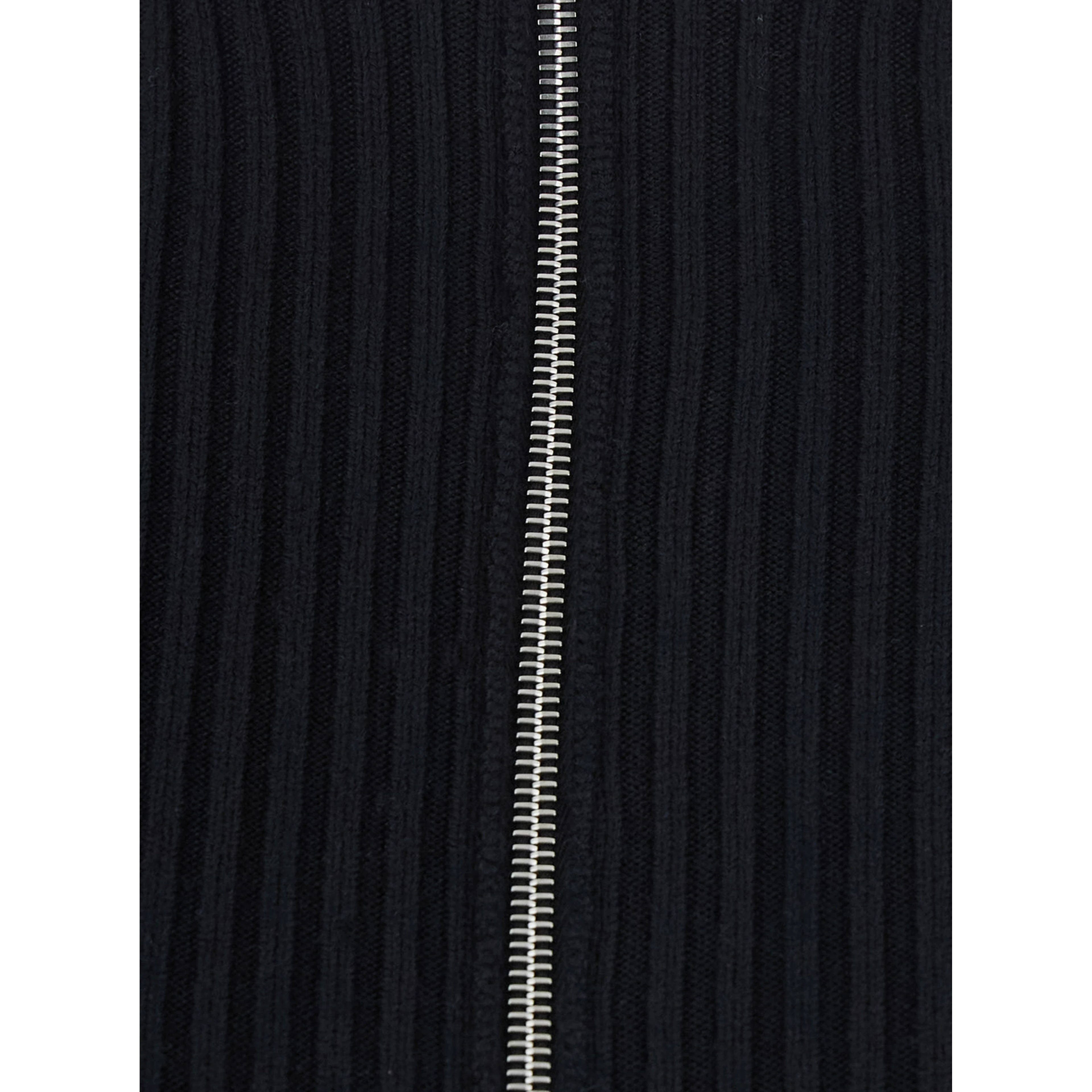 Peplum Cardigan with Engineered Stripes in Black Tech Fabric for Women