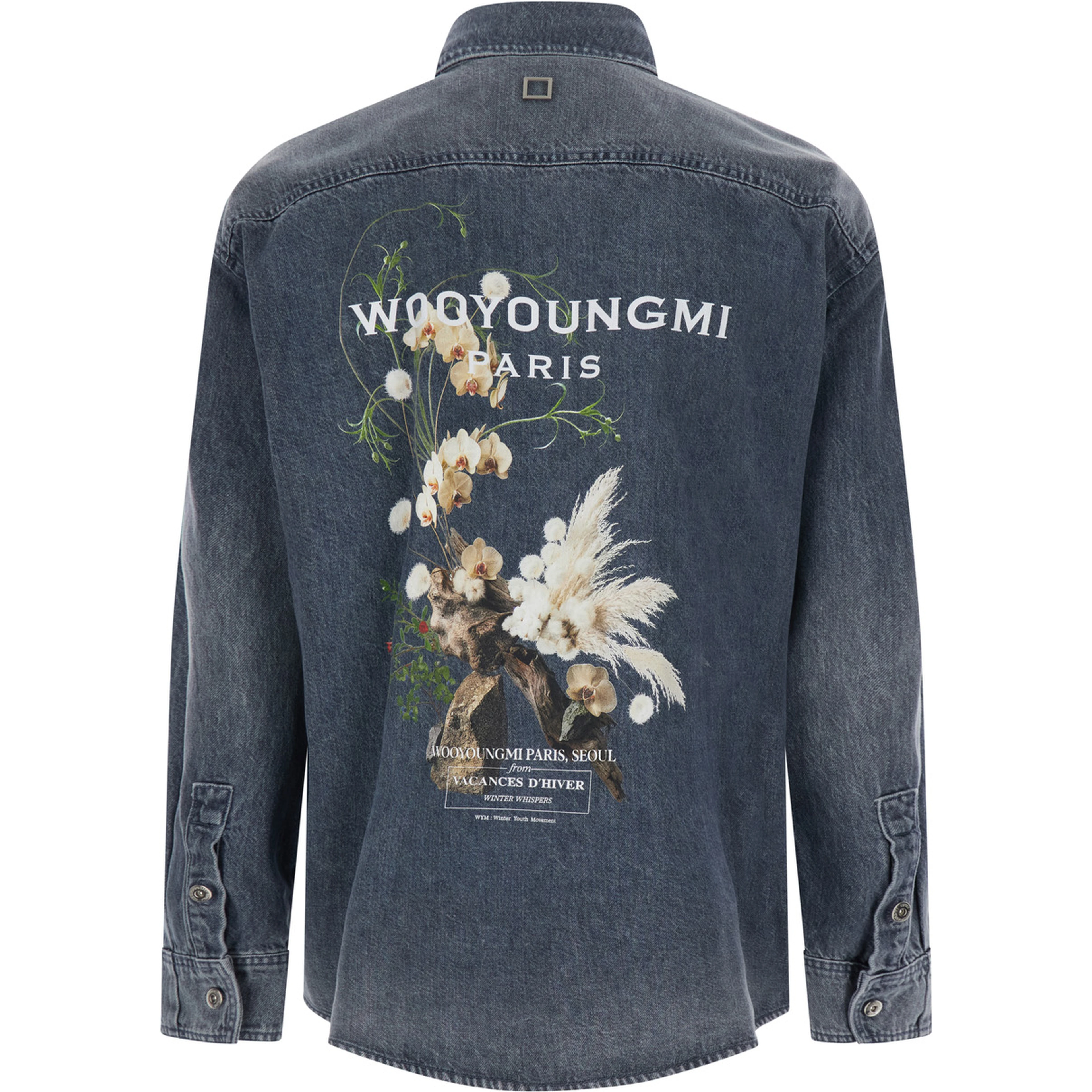 Shirt MENS SHIRT with collar and long sleeves in Blue Cotton for men
