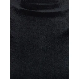 Long dress with long sleeves and V-neck in black Tech Fabric for women