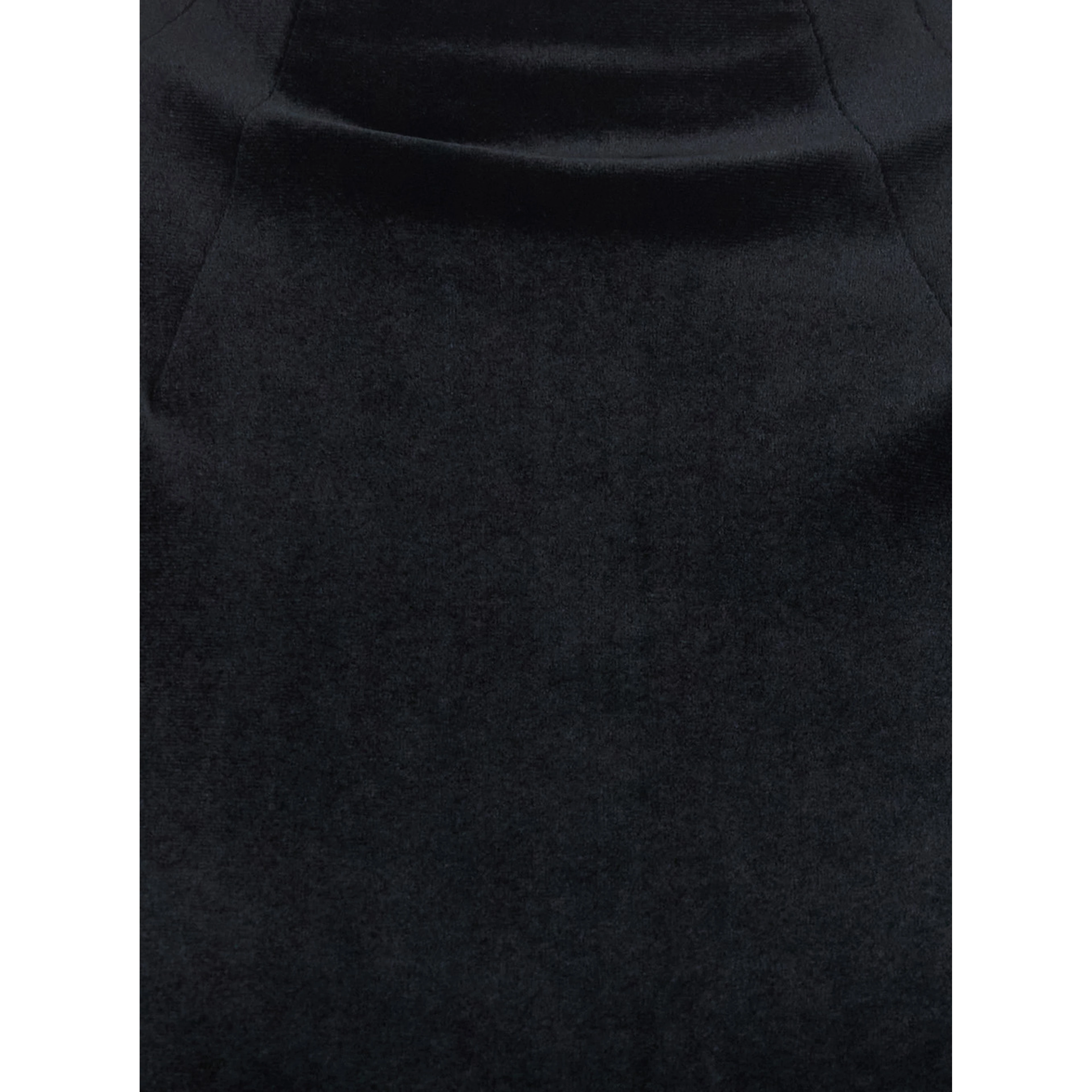 Long dress with long sleeves and V-neck in black Tech Fabric for women