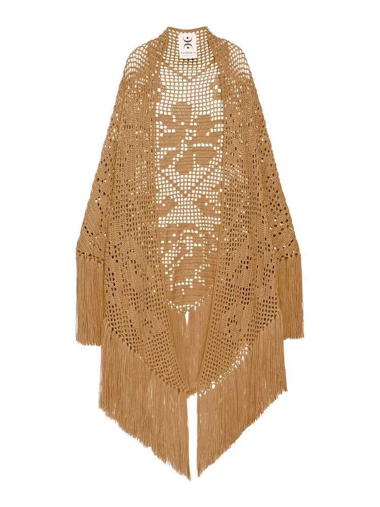 Peony Dress with round neck and long sleeves in 100% beige merino wool for women