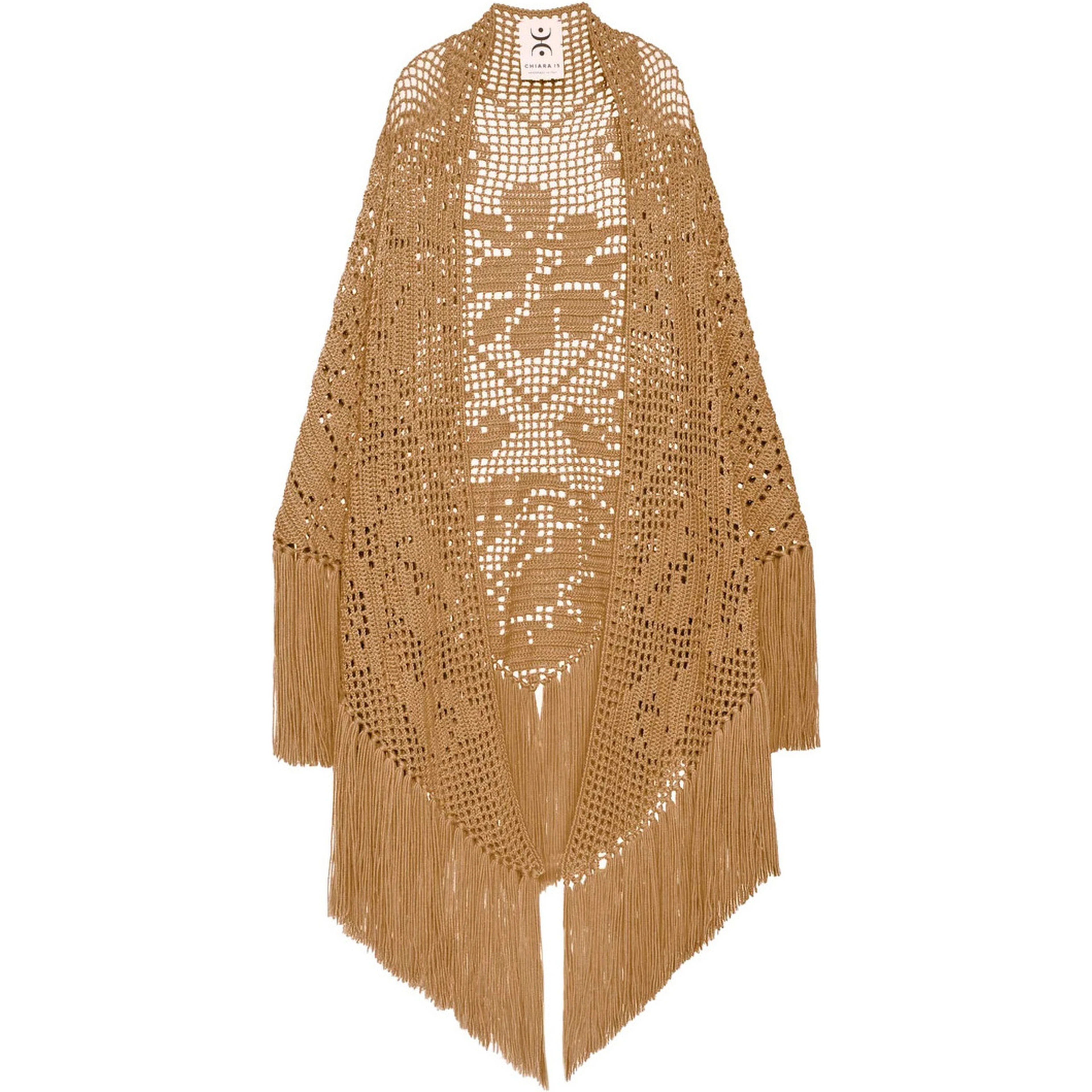 Peony Dress with round neck and long sleeves in 100% beige merino wool for women